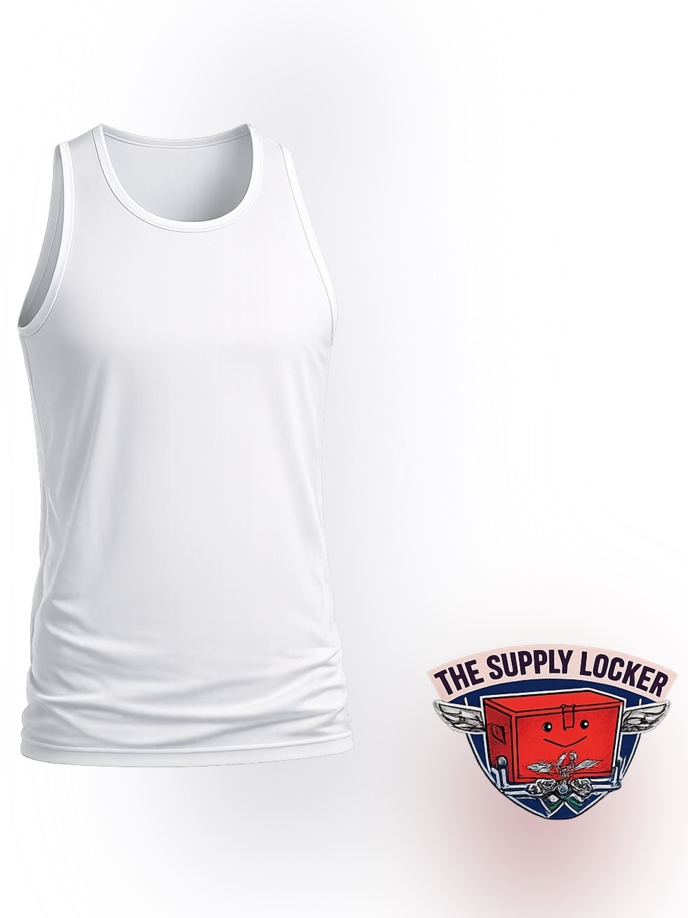 DSG Men’s Run Tank Top White Moisture Wicking Athletic Shirt L NWT